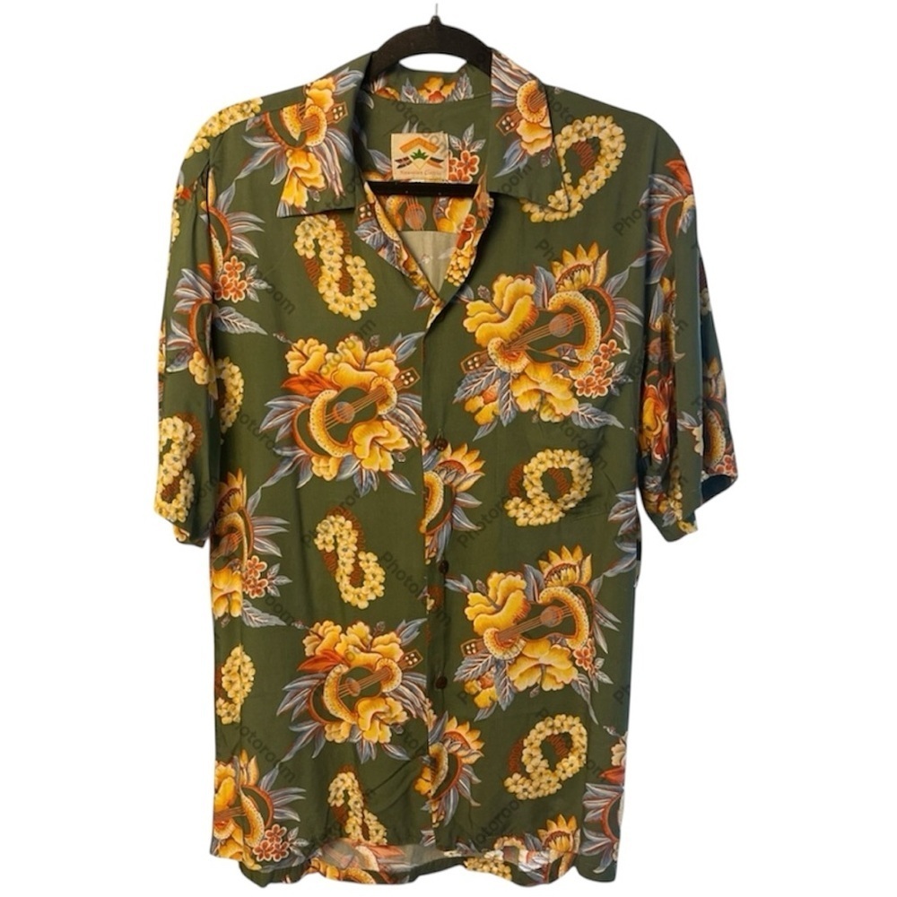 Pineapple Juice Hawaiian Classic Vintage Reproduction Shirt, Tropical, Men’s M - Picture 3 of 7
